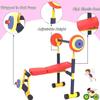 Adjustable Kids Fitness Barbell Set - Weight Bench & Leg Press for Ages 3-12, Perfect for Boys & Girls Beginner Exercise and Fun Workouts At Home view 2