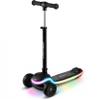 Ricokids Children's Scooter 3 Years - Tricycle Children's Scooter - Foldable Scooter with LED Light Deck - 20 Light Modes - 3-Level Height Adjustment - Leddi Black view 2