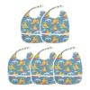 foixnub Baby Bibs for Boys Girls Cartoon Yellow Ducks Colorful Surfboard Newborn Drooling Bibs for Feeding Teething 2pack view 3