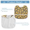 foixnub Baby Bibs for Boys Girls Grey Doodle French Fries Newborn Drooling Bibs for Feeding Teething Soft Adjustable 5pack view 4