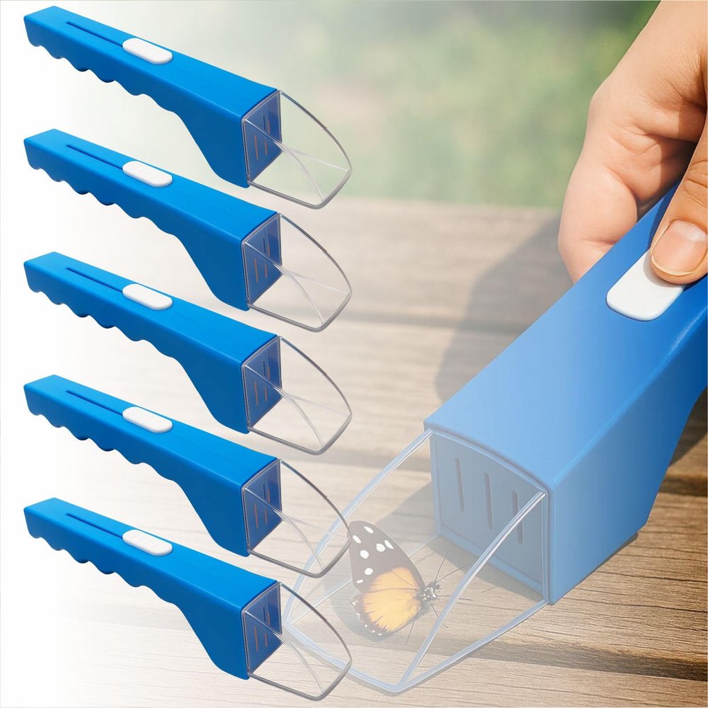Handheld Bug Catching Tool - Insect Grabber Tweezer, No Kill Trap for Spiders Bees Ants, Flies Kid Educational Toy Tool (5)