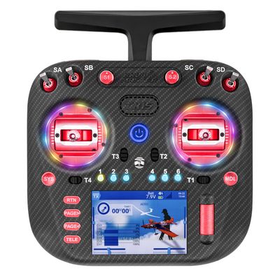 STARDRONE Radiomaster TX15 Max Radio Controller 16 Channel ELRS Transmitter, with AG02 CNC Hall Gimbals/3.5" IPS Touchscreen, Fits FPV Drones/Multirotors/RC Helicopter/Car Boats, Mode 2 (Mode 2 Red)