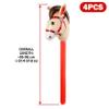 4 Pack Inflatable Stick Horse Red Inflatable Horse with Stick for Kids Fun Party Favor and Play Toy Balloon Balloon Blow view 4