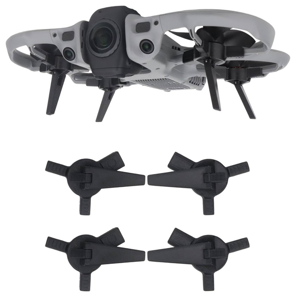 4PCS Landing Gear for DJI Avata 360, Height-Increasing Tripod Foldable Quick Release Extension Landing Legs Protection Kit for DJI Avata 360 Drone Accessories (Black)