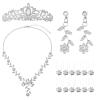 Whimsibelle 16 Pcs Tiaras and Crowns Jewelry Set for Women, Tiara Hair Pins Earrings Necklace, Crystal Bridal Jewelry Set for Wedding Birthday Costume Party Halloween Prom Pageant, Princess and Queen view 1