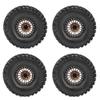2.2" 13555mm RC Truck Tires and Aluminum Wheels Compatible with SCX10 90046 AXI03007 Compatible with TRX4 TRX6 1/10 RC Crawler car Upgrade Accessories (Copper) view 3