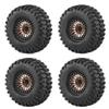 2.2" 13555mm RC Truck Tires and Aluminum Wheels Compatible with SCX10 90046 AXI03007 Compatible with TRX4 TRX6 1/10 RC Crawler car Upgrade Accessories (Copper) view 4