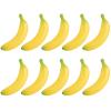 10 Pcs Realistic Artificial Banana, Fake Individual Yellow Bananas, Kitchen Home Decor, Little One's Toy, Teaching Props view 1