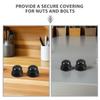 WESIEVYA 20pcs Plastic Nut Caps and Bolt Protective Covers for Playground Equipment, Black Screw Bolt Covers for M8/m10 Screws, Safety Hardware for s Play Sets view 3