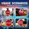 18" LED Stop Sign for School Buses - DC 12V/24V, Flashing Traffic Safety Light, Available in 1/2/4 Pcs, Electric Stop Signs for Public Safety view 4