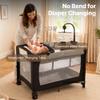 TODECARE 4 in 1 Baby Bassinet Bedside Sleeper, Portable Playard, Light Gray view 3