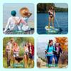 Seashell Bag for Kids, 2Pcs Mesh Beach Bags Zippered Beach Toy Bag with Adjustable Strap, Seashell Collecting Bags Waist for Boys Girls view 2