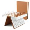 3D Printed Chess Set, Foldable Book Chess Set with Magnetic Pieces and Built-in Space, Bookshelf Board Game for Adults and Families view 1