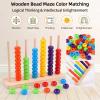PanniOhye Color Matching Stacking Puzzle Game for Kids & Adults Fast-Paced Pattern Challenge Ring Stack Brain Teaser 2 Player Competitive Tabletop Game Night Set with Racks, 60 Rings view 3