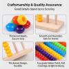 PanniOhye Color Matching Stacking Puzzle Game for Kids & Adults Fast-Paced Pattern Challenge Ring Stack Brain Teaser 2 Player Competitive Tabletop Game Night Set with Racks, 60 Rings view 4