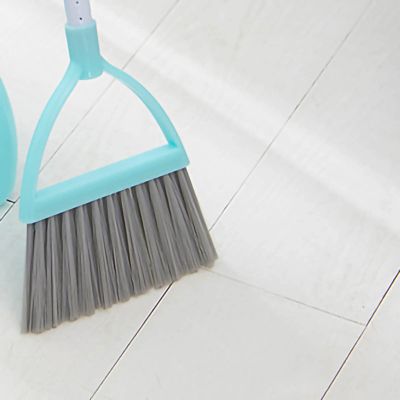 Yosoo Kids Dustpan Set, Small Broom and Dustpan for Baby Kids Toys with Soft Fur Plastic and Detachable Brush Head, for Home Kindergarten Playroom (Green)