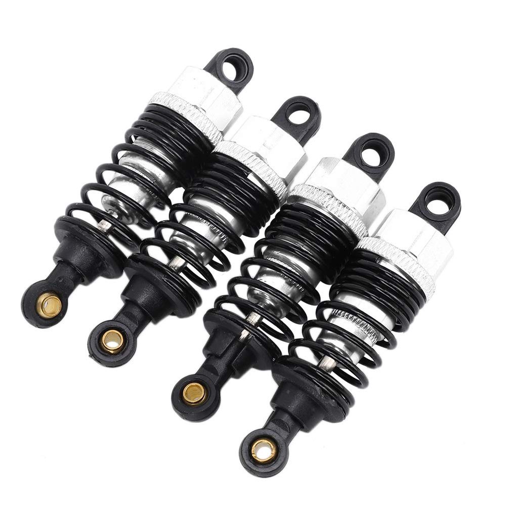 Julihai 4Pcs Aluminum Alloy for 1 10 RC Car, with High Protection and Long Durability, Replacement Accessory for HSP Exceed HPI (Silver)