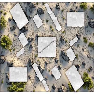 40K 11th Edition Neoprene Terrain Area Footprints Barren