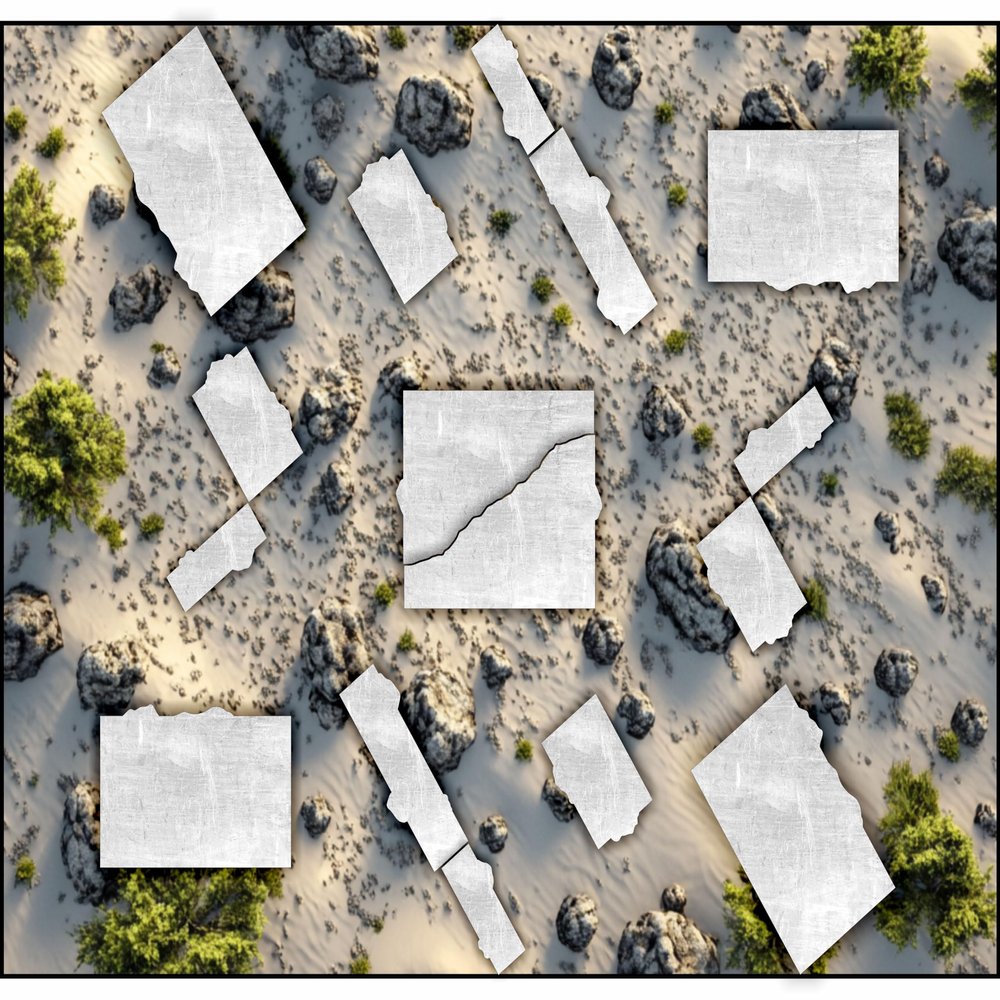 40K 11th Edition Neoprene Terrain Area Footprints Barren