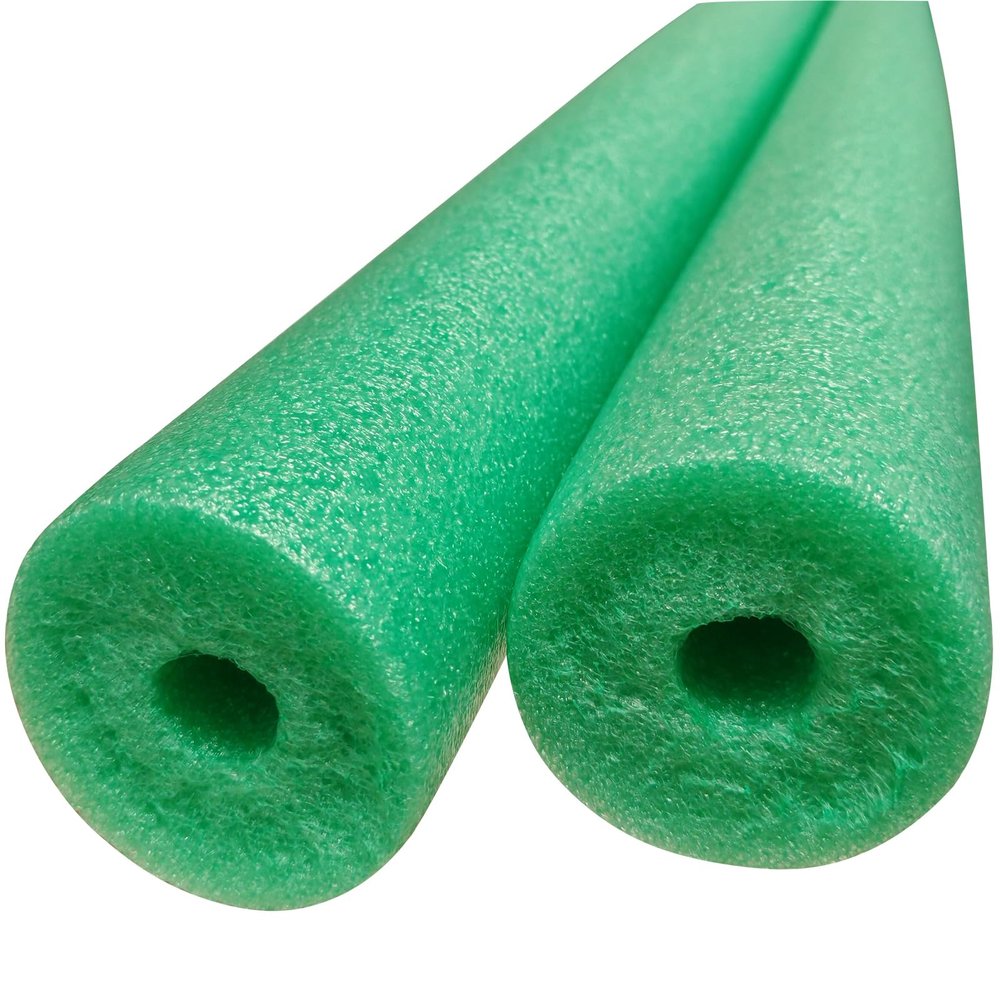 2-Pack 60" Floating Pool Noodles Foam Tube, Soft Large Black Foam Noodle, Thick Hollow Noodles, Bulk Swim Noodles for Pool, Beach, Crafts, DIY Projects, Extra Dense & Durable (Green)