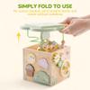 ROBUD Wooden Activity Cube, Activity Center for Baby, 7-in-1 Montessori Toys for 1+ Year Old Toddlers, Educational Toys for Garden World Theme view 4