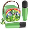 YLL Karaoke Machine for Kids, Portable Mini Speaker with 2 Wireless Microphones, Kids Toy Gifts for Boys Ages 3, 4, 5, 6, 7, 8, 9, 10+ Years Old, 4-12th Birthday Singing Home Family Party view 1