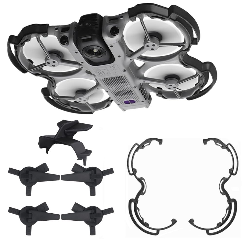3-IN-1 Avata 360 Accessories Bundles, Propeller Guard+Tail+Landing Gear for DJI Avata 360 Fly More Combo Drone Protection (Black)