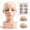 QFGasre Replacement Eyelids for Lash Mannequin Heads Removable Realistic Eyelids view 1