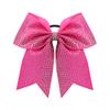 JCLIFE Large Glitter Cheer Bow with Iridescent Rhinestones 7.5" Pink view 1