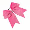 JCLIFE Large Glitter Cheer Bow with Iridescent Rhinestones 7.5" Pink view 2