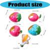 diyebof Unique Enameled Fruit Rings Colorful Rings Lightweight Jewelry Accessory for Fashionable Women and Parties (Blue Strawberry) view 2