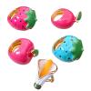 diyebof Unique Enameled Fruit Rings Colorful Rings Lightweight Jewelry Accessory for Fashionable Women and Parties (Blue Strawberry) view 3