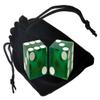 36" Craps Dealer Stick Set Rattan Rake with Carrying Bag & Authentic Casino Dice Pair (Green) view 2