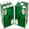 36" Craps Dealer Stick Set Rattan Rake with Carrying Bag & Authentic Casino Dice Pair (Green) view 3