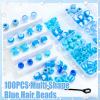100PCS Beads for Hair Multiple Styles Kids Beads for Hair Heart and Round Hair Beads for Girls Cute Braids Accessories for Toddlers view 4