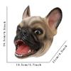 Dinosaur and Jungle Animal Realistic Latex Soft Headwear Toys Party Show Imaginative Play Hand Puppets (French Bulldog) view 2