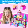 52PCS Magnetic Building Tiles, Build a Fashion Doll House Set, Pink, Girls Ages 3+ view 3