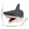 Dinosaur and Jungle Animal Realistic Latex Soft Headwear Toys Party Show Imaginative Play Hand Puppets (Shark) view 2