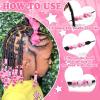 100PCS Beads for Hair Multiple Styles Kids Beads for Hair Heart and Round Hair Beads for Girls Cute Braids Accessories for Toddlers view 4