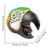 Dinosaur and Jungle Animal Realistic Latex Soft Headwear Toys Party Show Imaginative Play Hand Puppets (Green Macaw) view 2