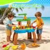 VROGTIK Water Table for Toddlers 3-5, Kids Sand Water Table with Fishing Game Set, Sensory Play Table Toys for Outdoor Pool Beach Backyard Summer Birthday Gift for Boys Outside Toys for Toddler view 3