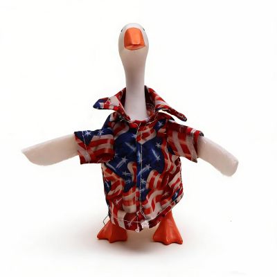 7 Inch Desk Goose Outfits, 4th of July Patriotic Porch Goose Outfits, America 250th Anniversary Independence Day Goose Costume for Garden Patio Patio Yard Desk Decoration (Multi-color, 17cm)