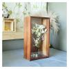 Clear Acrylic Display Case with Solid Wood Frame, Small Show Case Cabinets for Figures, Stackable Acrylic Box for Showroom(27.5x22.5x14.3cm/10.8x8.9x5.6in) view 1