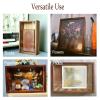 Clear Acrylic Display Case with Solid Wood Frame, Small Show Case Cabinets for Figures, Stackable Acrylic Box for Showroom(27.5x22.5x14.3cm/10.8x8.9x5.6in) view 3