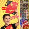 Premium Trading Card Storage Album,9 Pocket 40 Side Pages, 360 Cards,Black Zipper Binder for Collectible Games, Sports Card Organization&Protection (Red/Black) view 4
