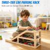 Wood Toy Car Garage Display Case and Parking Rack with Ramp for Hot Wheels view 2