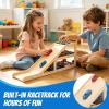 Wood Toy Car Garage Display Case and Parking Rack with Ramp for Hot Wheels view 3