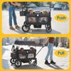 TODECARE Wagon Stroller for 2 Kids, Foldable All-Terrain Push Wagon, Gray view 4
