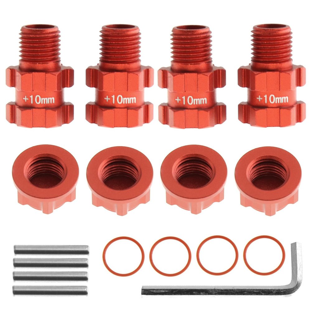 4PCS Wheel Hex Hub Adapter for Arrma Senton Granite 4X4 3S Upgraded Spare Part, 14mm to 17mm