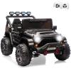 2 Seater Ride on Car Toy for Kids, 24V 4x4 Ride-on Truck, w/Parent Control, Soft Start, 3 Speed, 4-Wheeler Suspension, Bluetooth, LED Lights, Electric Car for Kids Toddler Ages 3-8, Black view 1